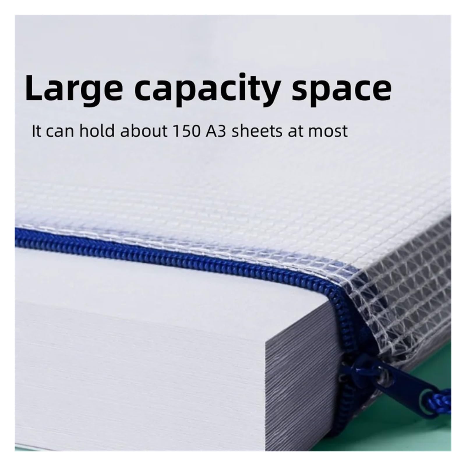 Impermeabile Mesh Sacchetto del Documento, Sacchetto con cerniera in rete 10 pezzi, sacchetto con cerniera in rete A3, 10 colori, sacchetto di plastica for organizzare materiale scolastico e for uffic