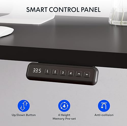 Miniatura 106 de FLEXISPOT Escritorio de esquina profesional con motor dual en forma de L, escritorio eléctrico de pie, escritorio de pie con altura ajustable, mesa