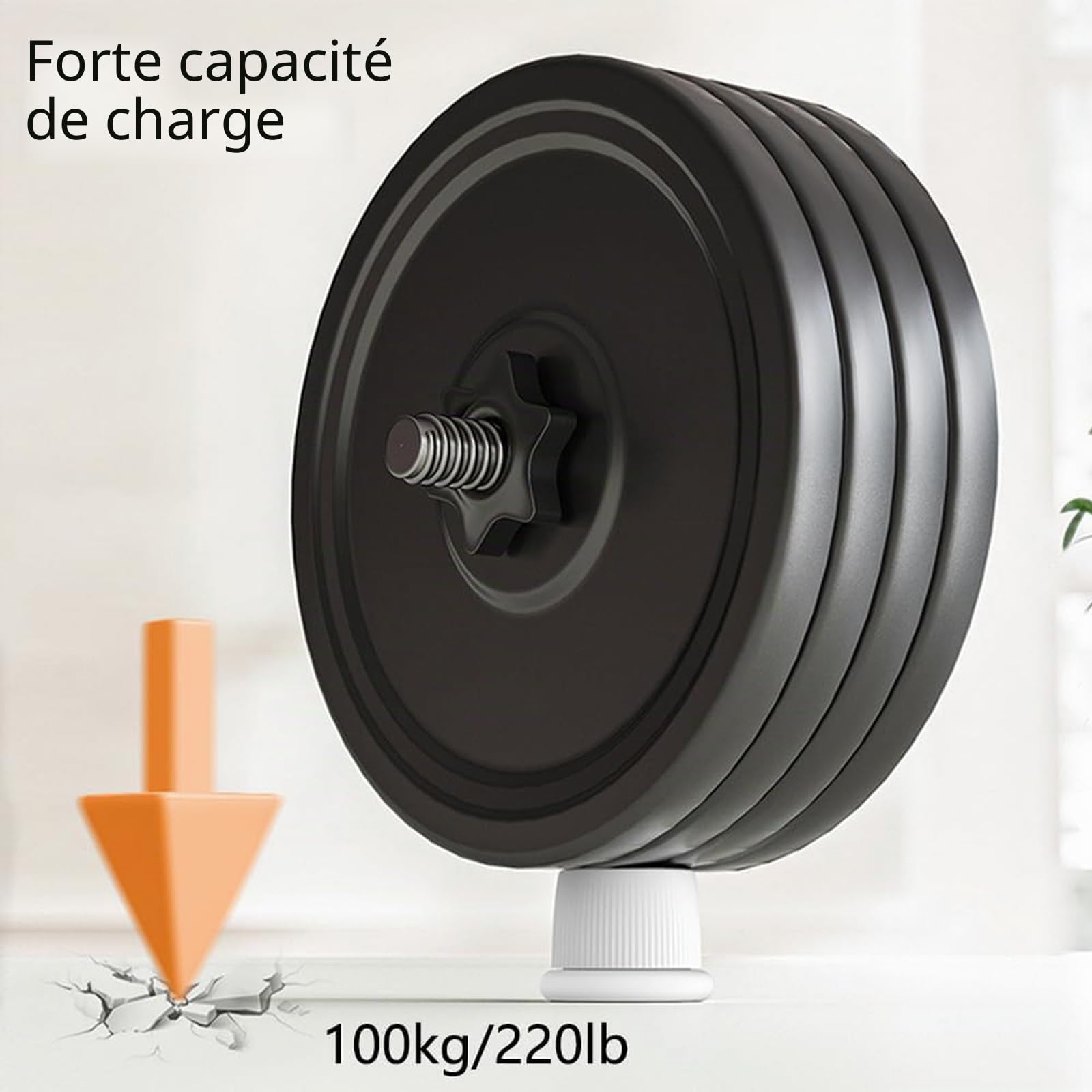 SagaSave Lot de 4 Rehausseurs Réglables Antidérapants pour Meubles, Lits, Canapés, Tables et Chaises, Pieds de Meubles Réglables De 4,1 à 6,3 cm, Blanc