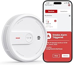 X-Sense Smart Smoke Alarm for Home, 10-Year Product Life and Replaceable Battery, Wi-Fi and App Function, Night Mode, XS0E-iR, 1-Pack
