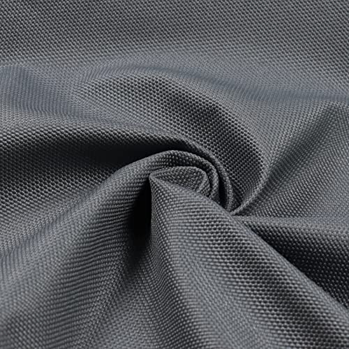 Soft Waterproof Canvas Fabric PU Backing, 600 Denier Ripstop UV Protection 18 x 60 Inch Canvas Cordura Fabric for Outdoor/Indoor, DIY Crafts, Bags, Awning, Marine, Furniture Cover(Gray)