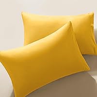 Vista 13 de MILVOWOC - Juego de 2 fundas de almohada de microfibra cepillada tamaño estándar, color naranja quemado, juego de fundas de almohada antideslizante