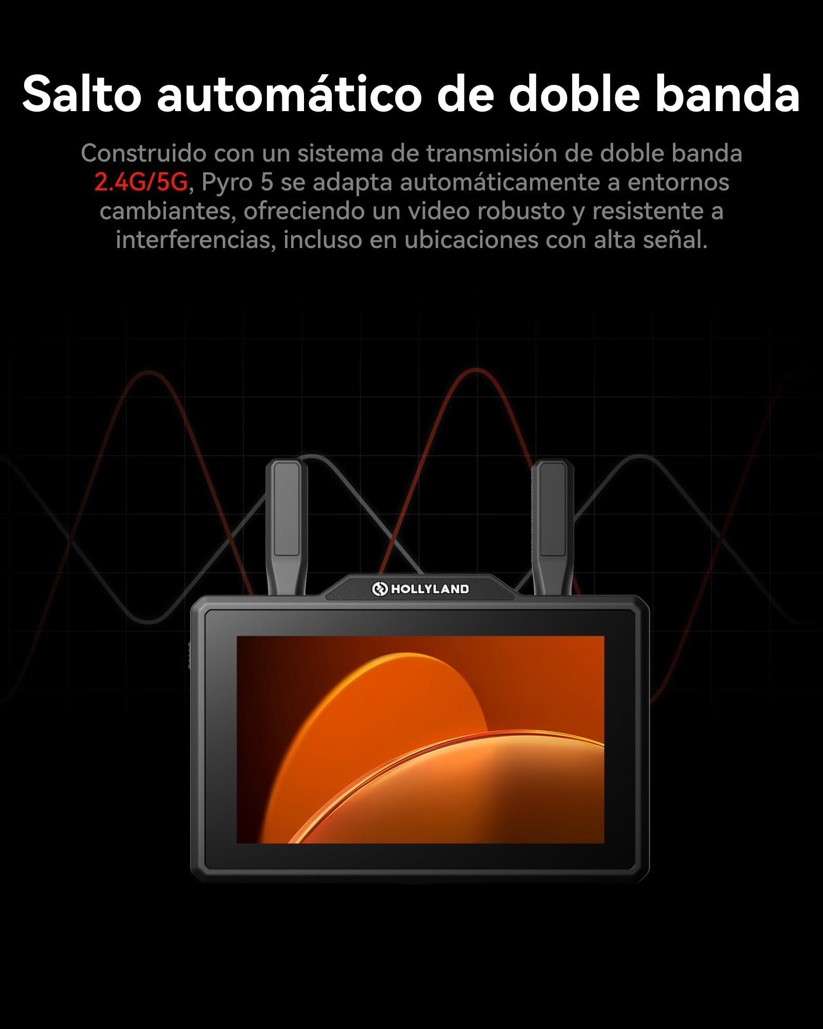 Hollyland Pyro 5 Wireless Transceiving Monitor + Pyro 7 Wireless Transceiving Monitor