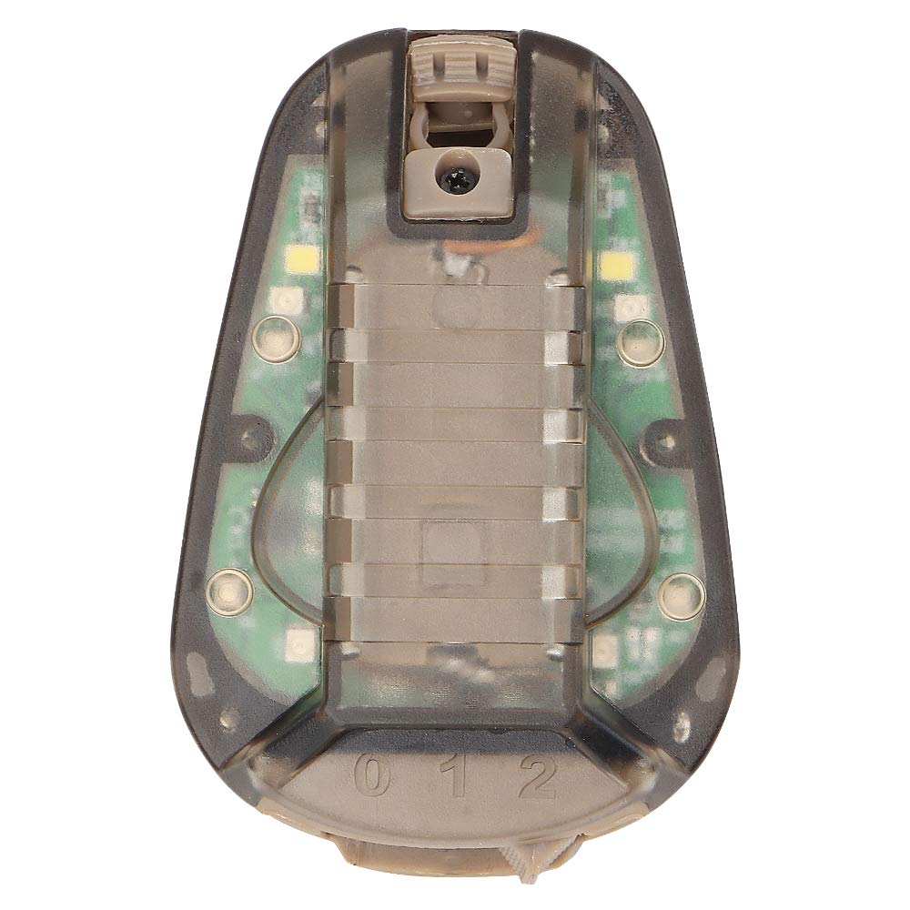Lampe de Casque Tactique, Casque imperméable Airsoft Vert Rouge Clignotant lumière de Signal (Tan (Lampe OD))