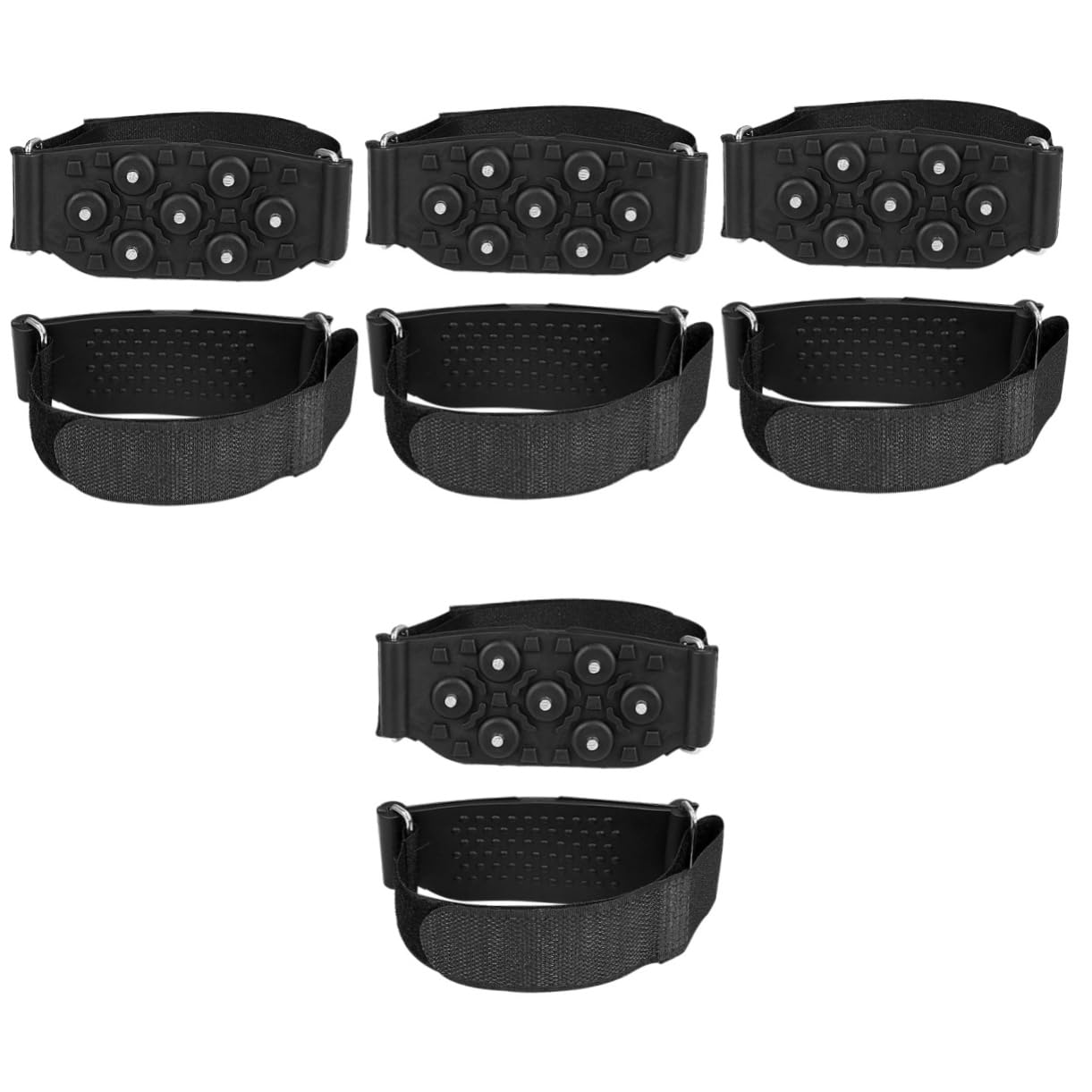 BESPORTBLE Couvre-Chaussures à Crampons Anti Chaussure Glace Chaussure randonnée Hiver Trekking Accessoires Pince à Neige pour Chaussures Pointes de Crampons Acier au manganèse Black