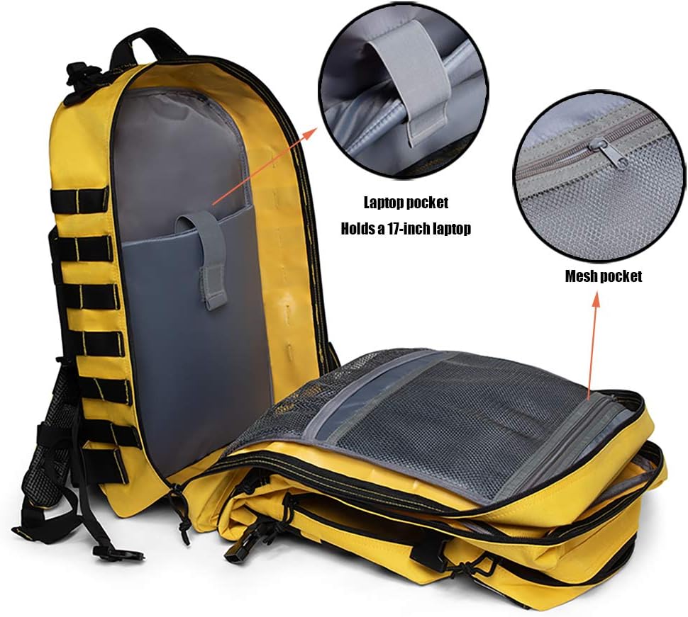 QT&QY 45L Military Tactical Backpacks Molle Army Assault Pack 3 Day Bug Out Bag Hiking Treeking Rucksack… - Image 6