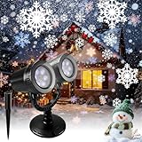Proyector de copo de nieve de Navidad para exteriores, patio