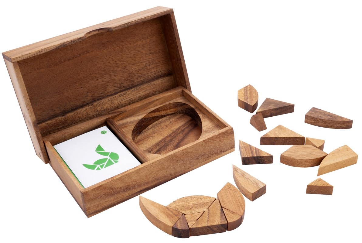 Engelhart - 350102 - Double Egg Wooden Tangram - Wooden Puzzle - Ecological Wooden Game - 1 and 2 Players - 4 Years and Up - Image 4