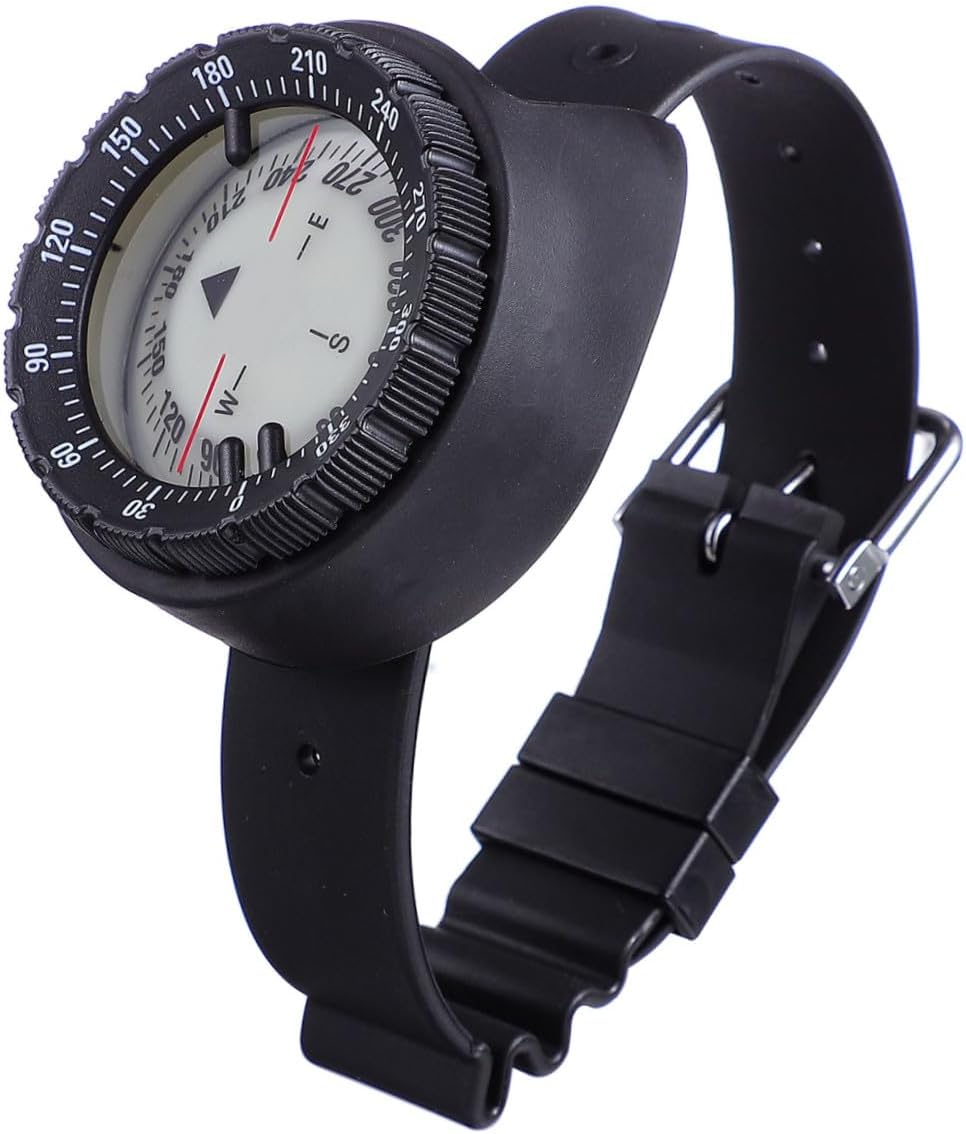 Luminous Waterproof Wristband Compass Watch Strap with Mini Portable Outdoor Navigation for Hiking and Diving