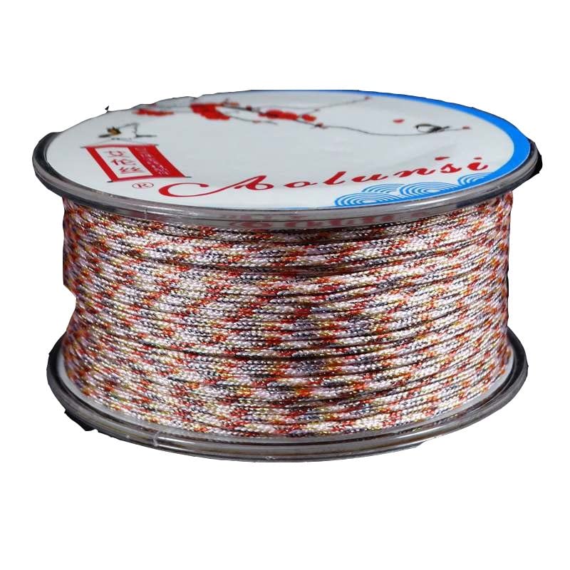 Fil de jade multicolore 1mm nylon cordon tricot bracelet tressage