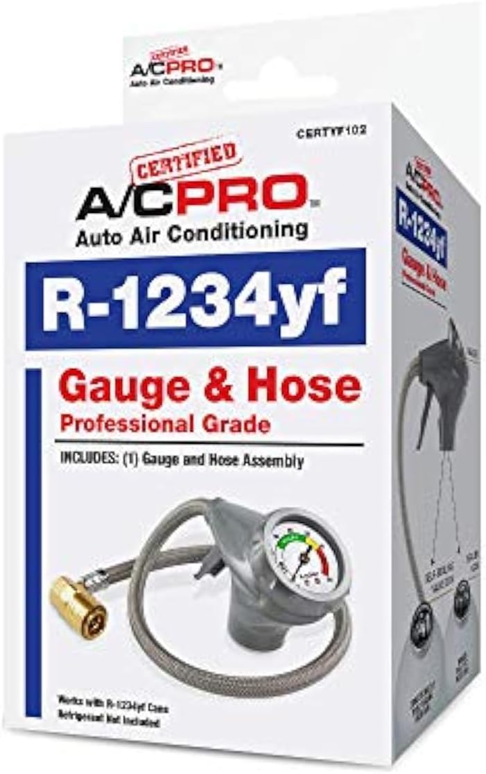 Certified A/C Pro CERTYF102-4 Recharge Gauge and Hose