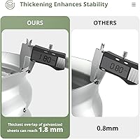 Vista 4 de Kesfitt Kit de cama de jardín elevada de 4 x 2 x 1 pies y 6 x 3 x 1 pies, maceta galvanizada para exteriores, cajas elevadas de metal grandes