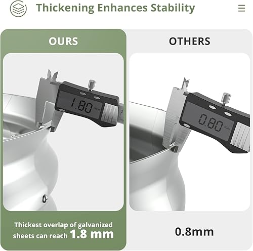 Miniatura 4 de Kesfitt Kit de cama de jardín elevada de 4 x 2 x 1 pies y 6 x 3 x 1 pies, maceta galvanizada para exteriores, cajas elevadas de metal grandes con