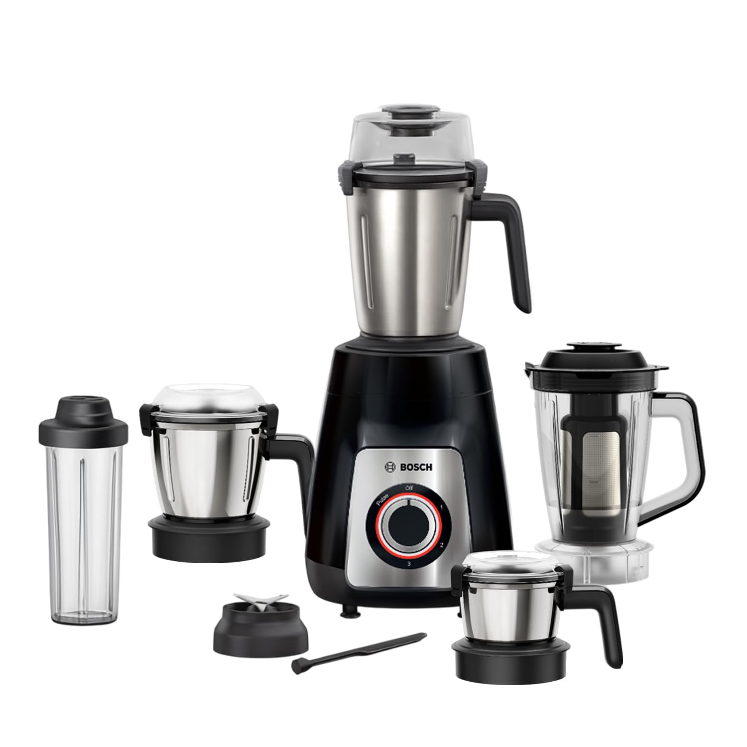 BOSCH TrueMixx Pro 1100W Mixer Grinder,5 Jar Black MG8915A1KI-image-6