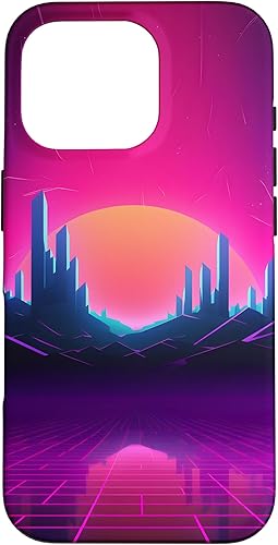 Miniatura 19 de Funda para iPhone 15 Synthwave City Retrowave 80s Vaporwave