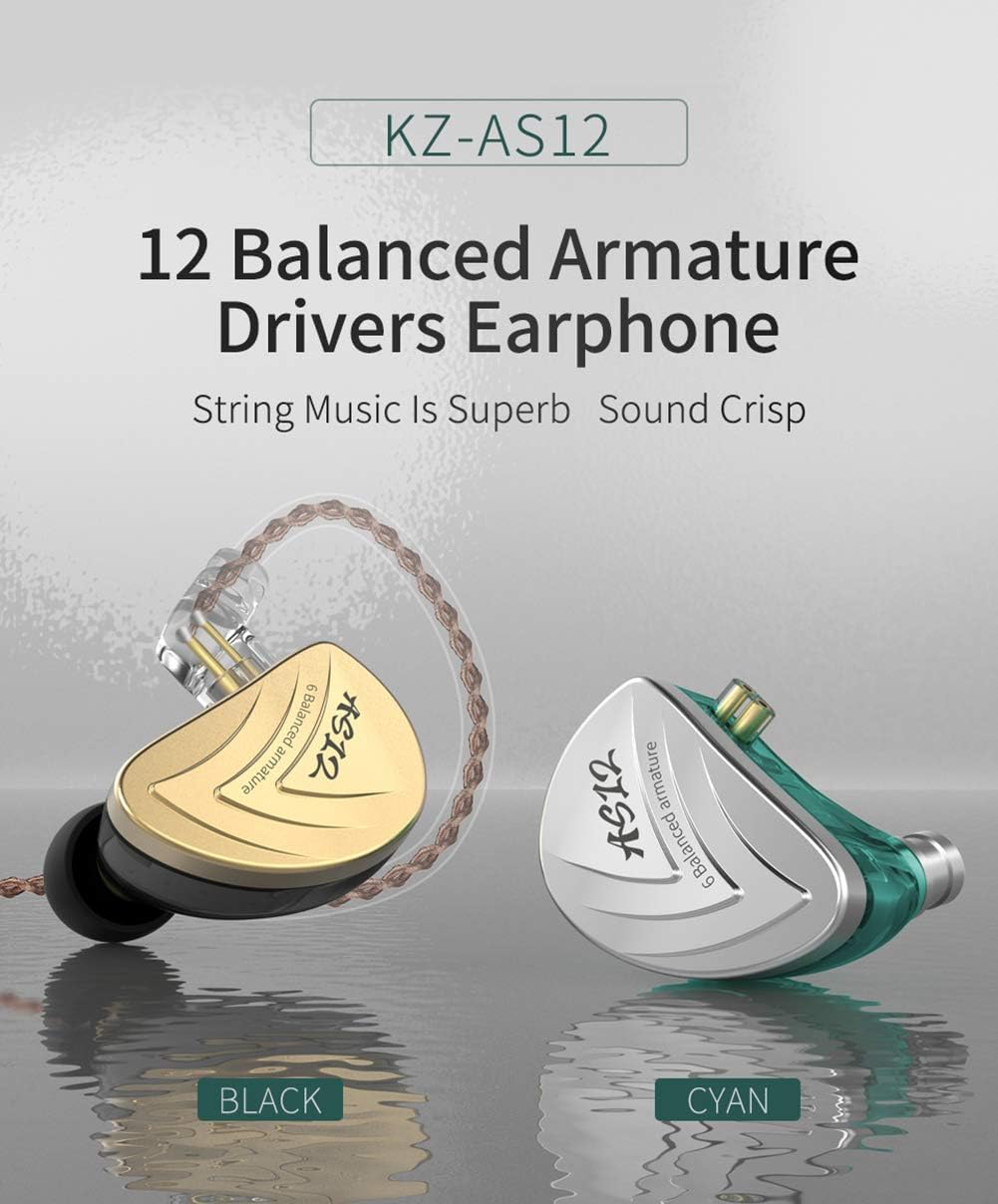 Promo 40% OFF KZ-AS12 in-Ear Monitors, 12BA (6BA on Each Side) HiFi Stereo Noise Isolating IEM Earphones/Earbuds/Headphones with Detachable Cable Universal-Fit Wired Sports 0.75mm 2PIN (with MIC, Black) 50% Off Discount KZ-AS12 in-Ear Monitors, 12BA (6BA on Each Side) HiFi Stereo Noise Isolating IEM Earphones/Earbuds/Headphones with Detachable Cable Universal-Fit Wired Sports 0.75mm 2PIN (with MIC, Black)