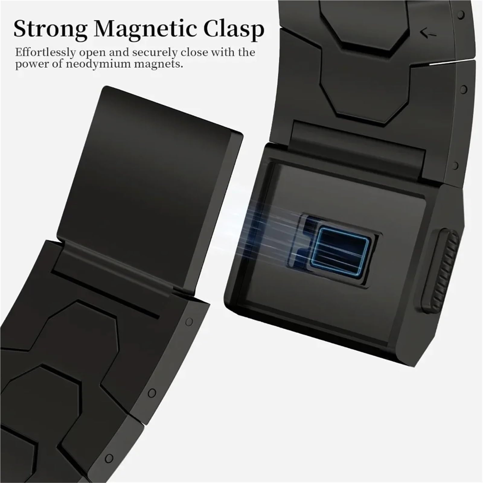 JDIME Cinturino magnetico in titanio per Samsung Galaxy Watch Ultra 7 47mm Cinturino di lusso da uomo per Samsung GALAXY WATCH 47 ultra No Gaps Cinturini per orologi