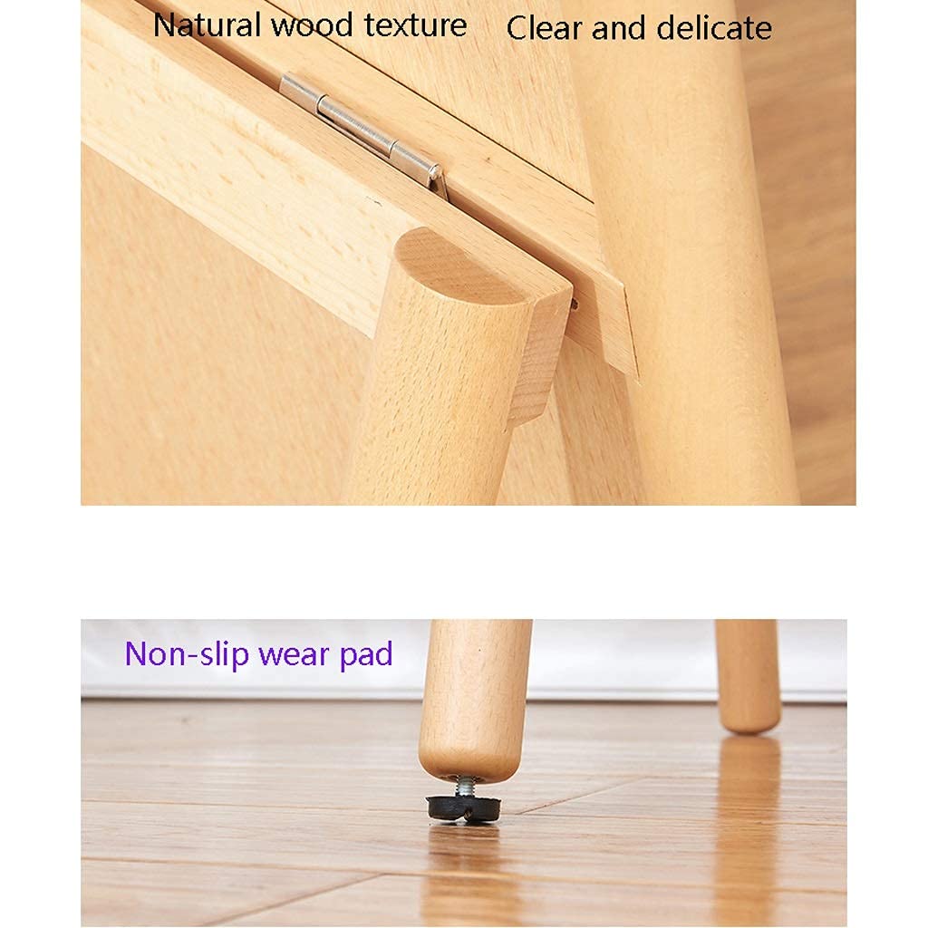 Full Length Mirrors Full Length Wooden Rectangle Free Standing Adjustable Stand Floor Mirror for Bedroom Hall Mirror (Color : Walnut Color) (Wood Color)