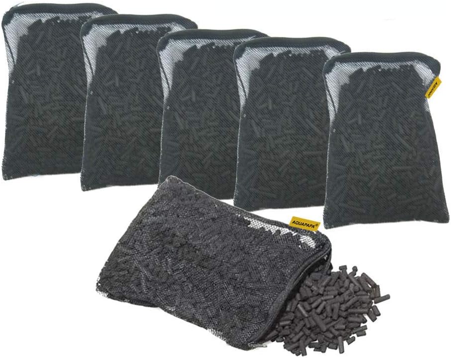 Aquapapa 6 lbs Carbon Charcoal Filter Media Pellets in 6