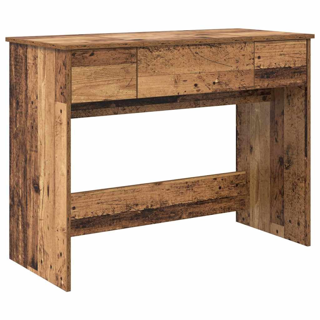 Makastle Schminktisch mit Spiegel Altholz 100x45x76 cm