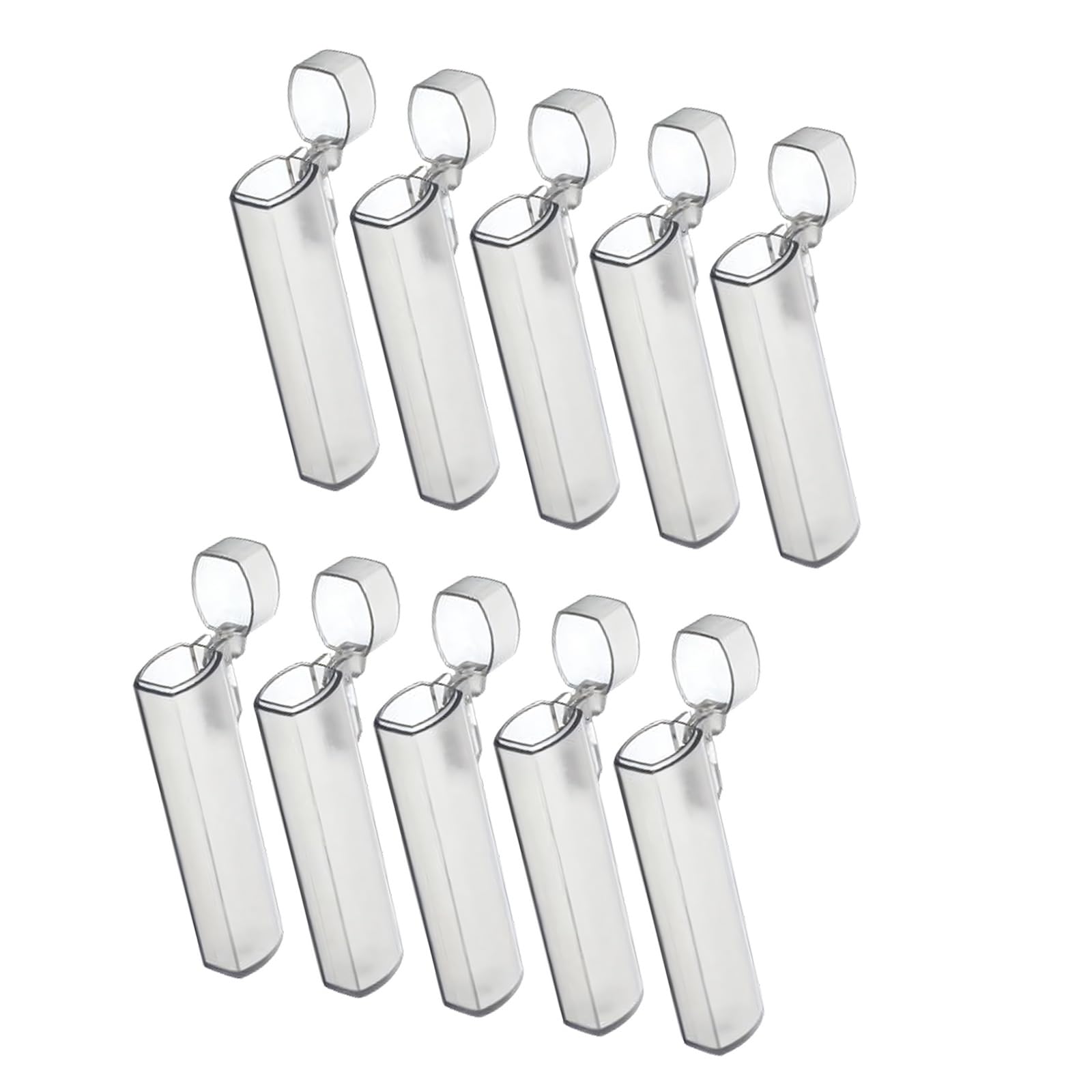 MALSSE 10Pcs Miniature Toothpick Case Space Saving Clear Cotton Swabs Box for Outdoors and Household Camping Dentalpick Container