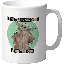 Funny Mug for Star Wars Fan Birthday The Tea is Strong with This One Yoda Humour Coffee Cup CMUG07
