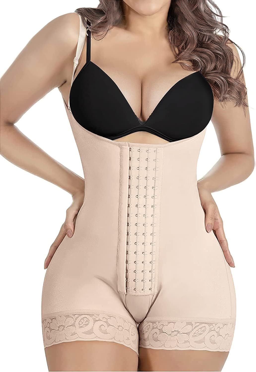 SHAPERXShapewear Tummy Control Fajas Colombianas High Compression Body Shaper for Women Butt Lifter Thigh Slimmer