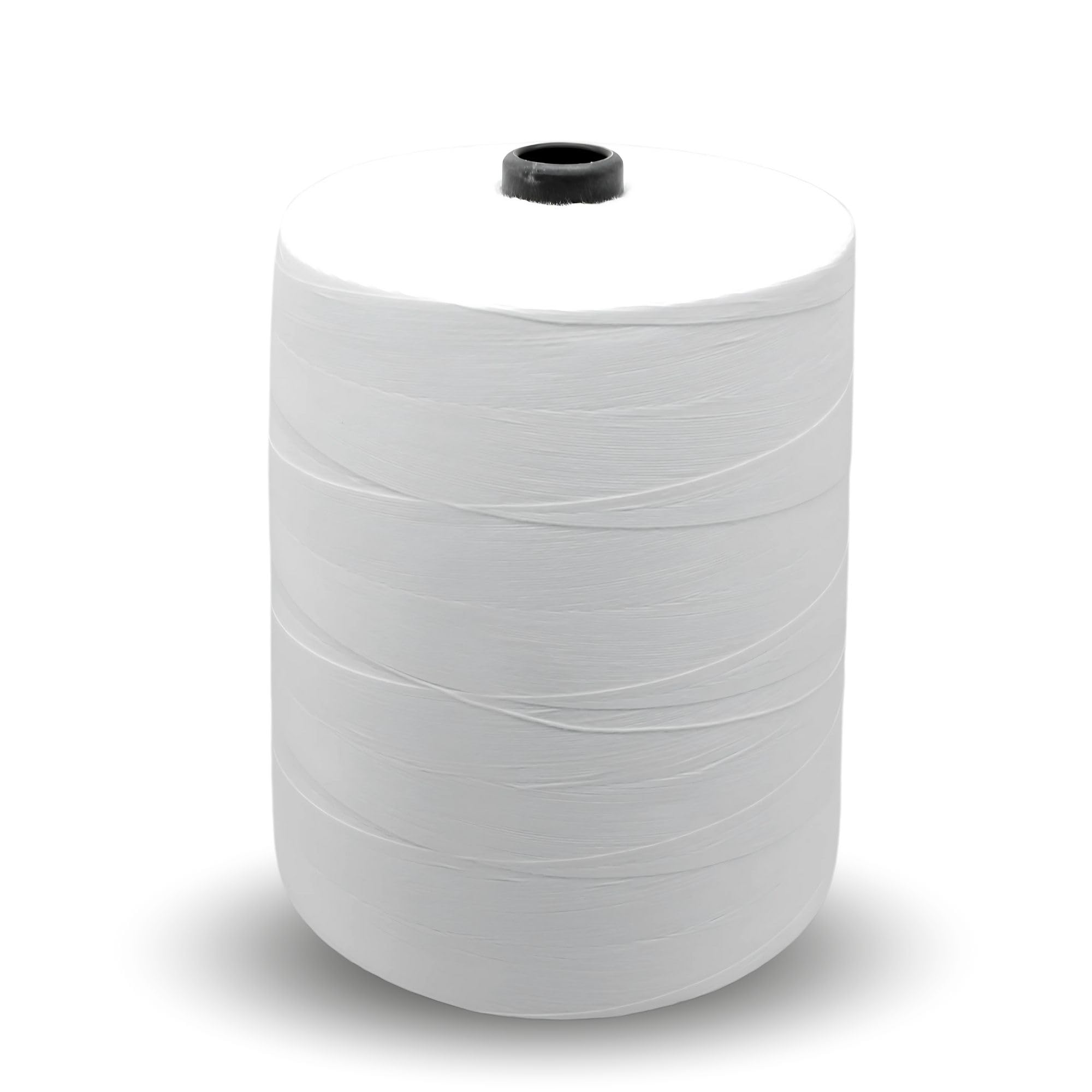 DOJA Barcelona | Bobina para Coser Sacos | 12S/20S 4 Hilos de Coser Maquina de Coser Saco | Bobina 25500m | Blanco | 5kg | Bobina de Hilo Poliester, Alta Resistencia para Maquinas Industriales