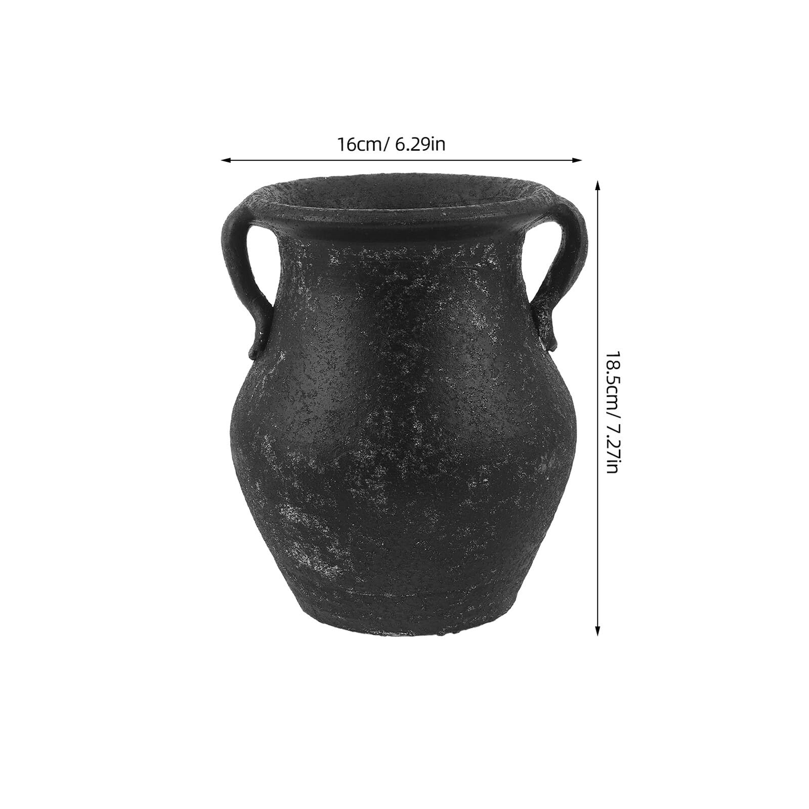 Ciieeo Pot à Ustensiles Cuisine en Céramique Rustique 18 Cm, Porte-couverts Vintage pour Fourchettes, Cuillères et Baguettes, Organiseur Pratique pour Comptoir Cuisine, Rangement