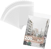 Vista 12 de Mat Board Center - Paquete de 100 fundas de plástico transparentes resellables de 4 3/4 x 6 1/2 pulgadas, bolsas de polipropileno autosellables