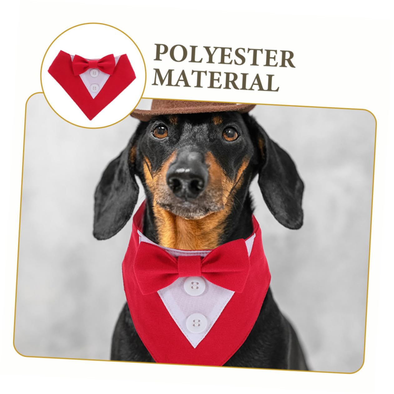 VICASKY 5 Pièces Bandana Chien Réglable Triangle avec Nœud Foulard Salivaire pour Chiots Accessoire Élégant pour Animaux de Compagnie Rouge S