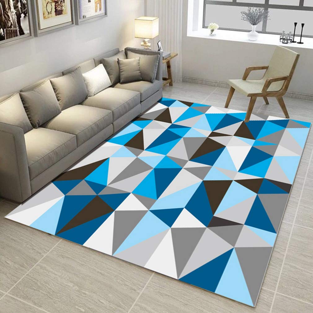 Buy MOXIC Soft Geometric Living Room Area Rugs Rectangular Children Crawling Bedroom Rug Fleece Anti-Slip Fleece Carpets Modern Home Decor Mats Indoor Outdoor Runners Nursery 2' X 3' — BookShops.in
