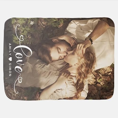 Miniatura 2 de Cityseasons Manta personalizada con fotos, texto, manta personalizada de collage de fotos, regalo de cumpleaños, aniversario de boda, 1 foto, 60 x