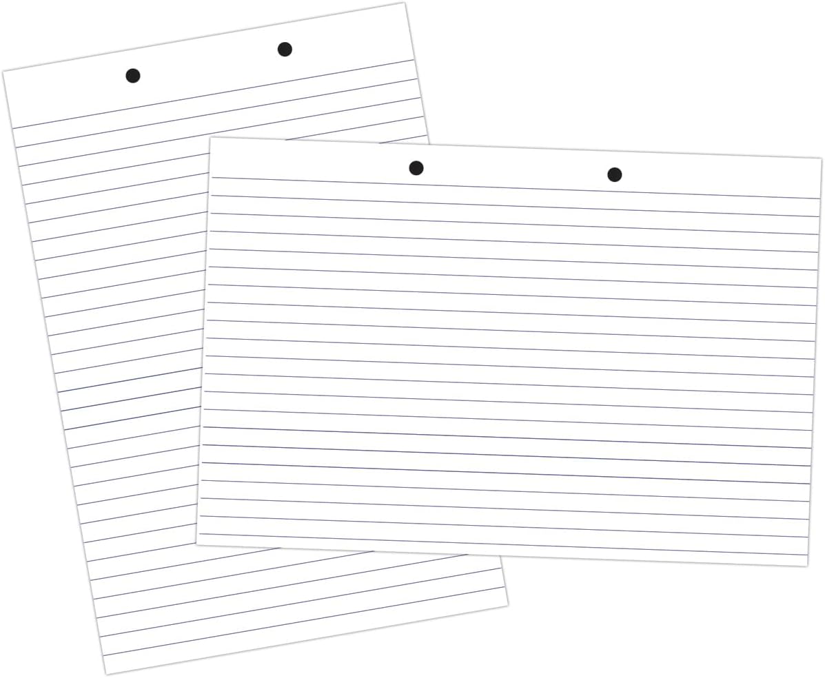 School Smart Primary Chart Paper, Skip-A-Line, 24 x 32 Inches, White, 500 Sheets