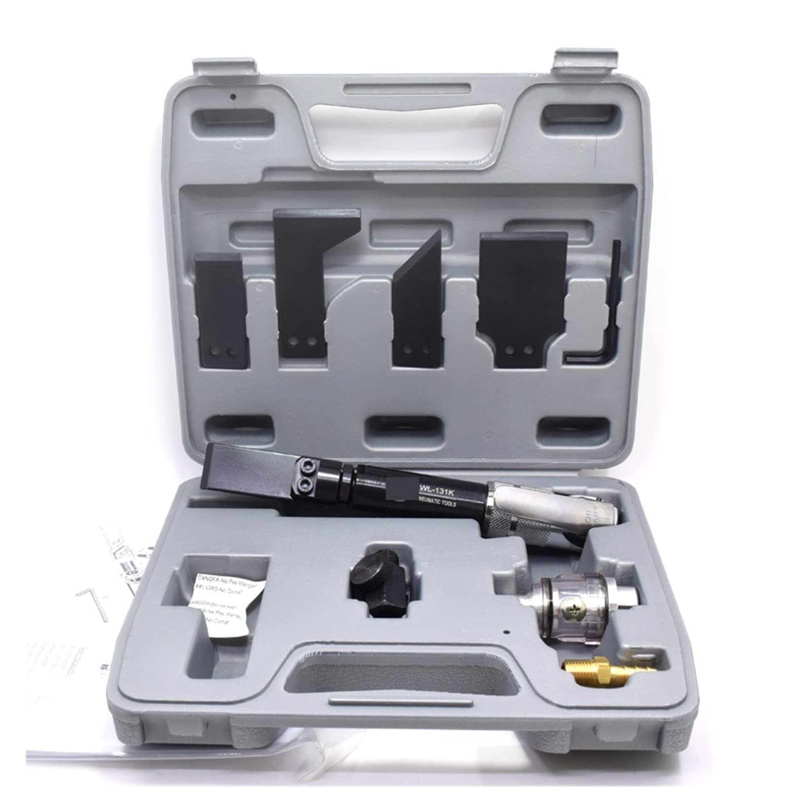 Air Hammer, Pneumatic Air Hammer Adhesives Gaskets Scraper Set Air Scraper Kit Car Decal Glue Paint Rust Remover with 5pcs Specialized Scraping Blade