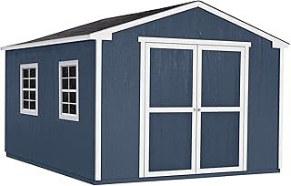Handy Home Products Charleston Value Gable 10x16 Do-It-Yourself Wooden Storage Shed, 2x3 framing