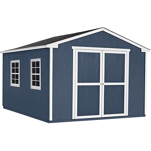 Handy Home Products Charleston Value Gable 10x16 Do-It-Yourself Wooden Storage Shed, 2x3 framing