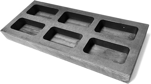 Miniatura 3 de Molde de lingote de grafito de 5 oz 6 cavidades derretir barras de plata que derriten el refinamiento de metal por JTS