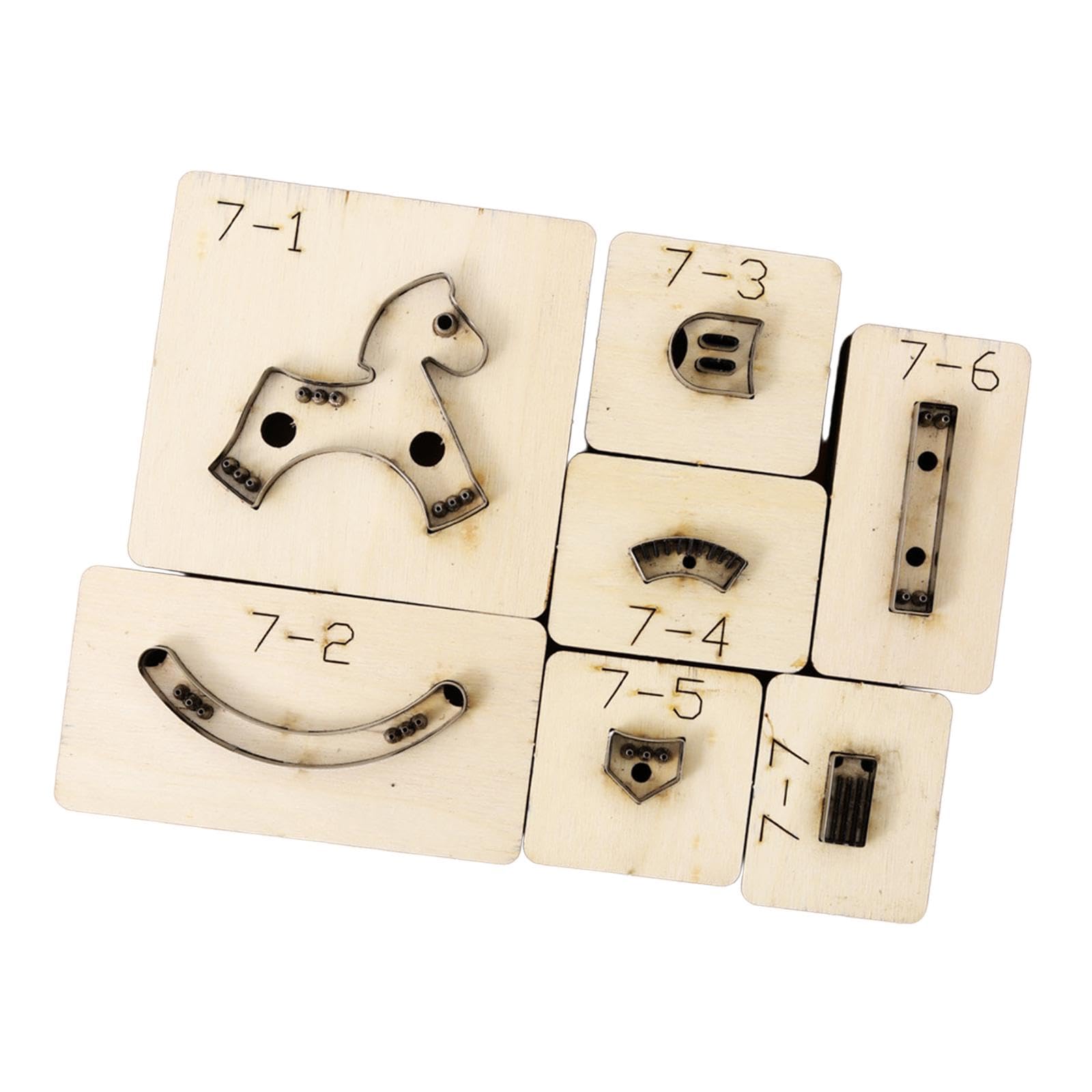 Amazon.co.jp: T Tooyful 革木馬テンプレート木製切削ダイス DIY