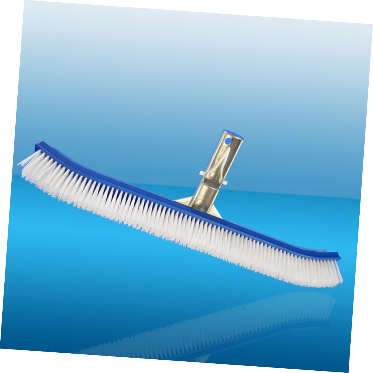 CAXUSD Heavy Duty Pool Cleaning Brush with Plastic Bristles Sturdy Handle Connector for Wall and Floor Cleaning for Swimming Pools