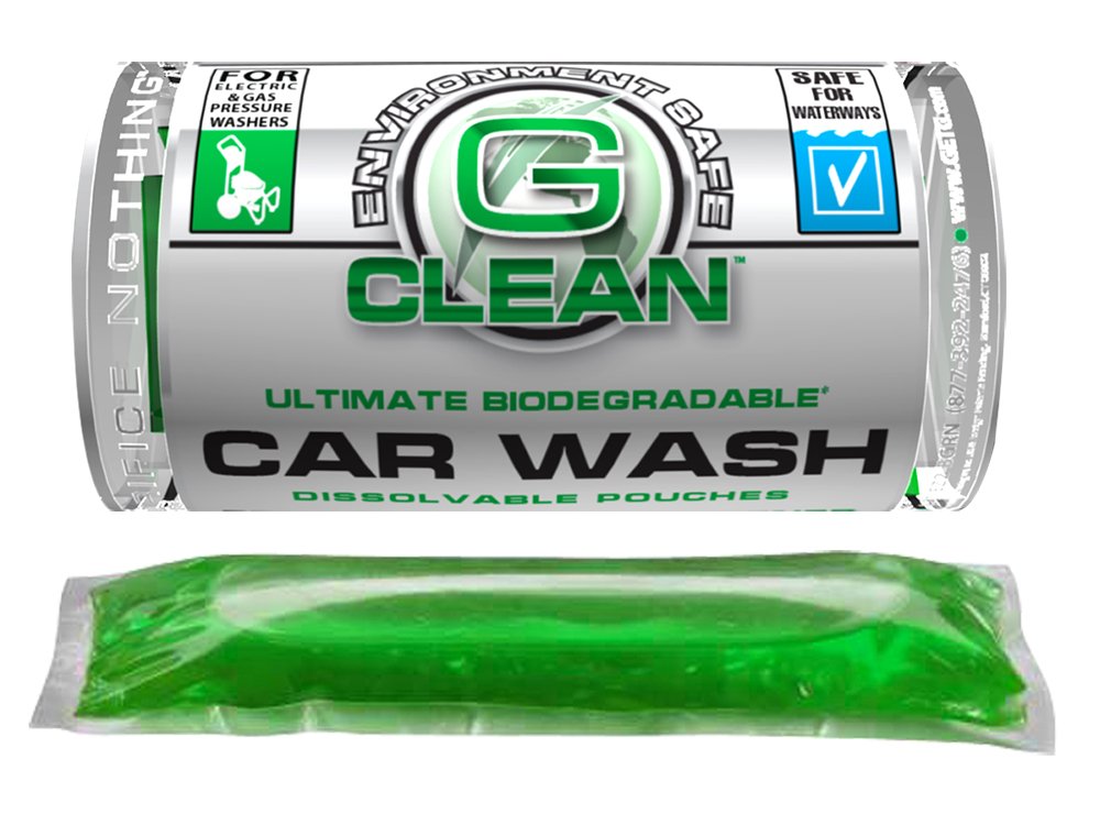 Green Earth Technologies 1245 G-Clean Car Wash Dissolvable Pouch, (3-Pack Tube)