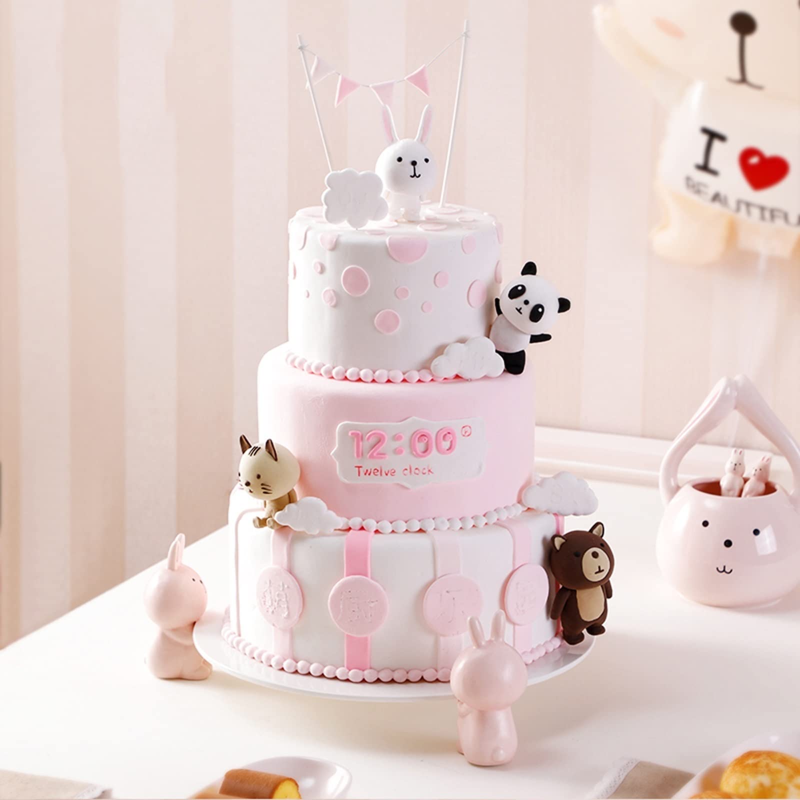 Soporte Para Pasteles Pantalla linda de pastel de postre creativo Mesa de postre multiusos Montar Pantalla de boda creativa Pastelería Placa de Sirviendo Placa de fruta Soporte Para Magdalenas(M)