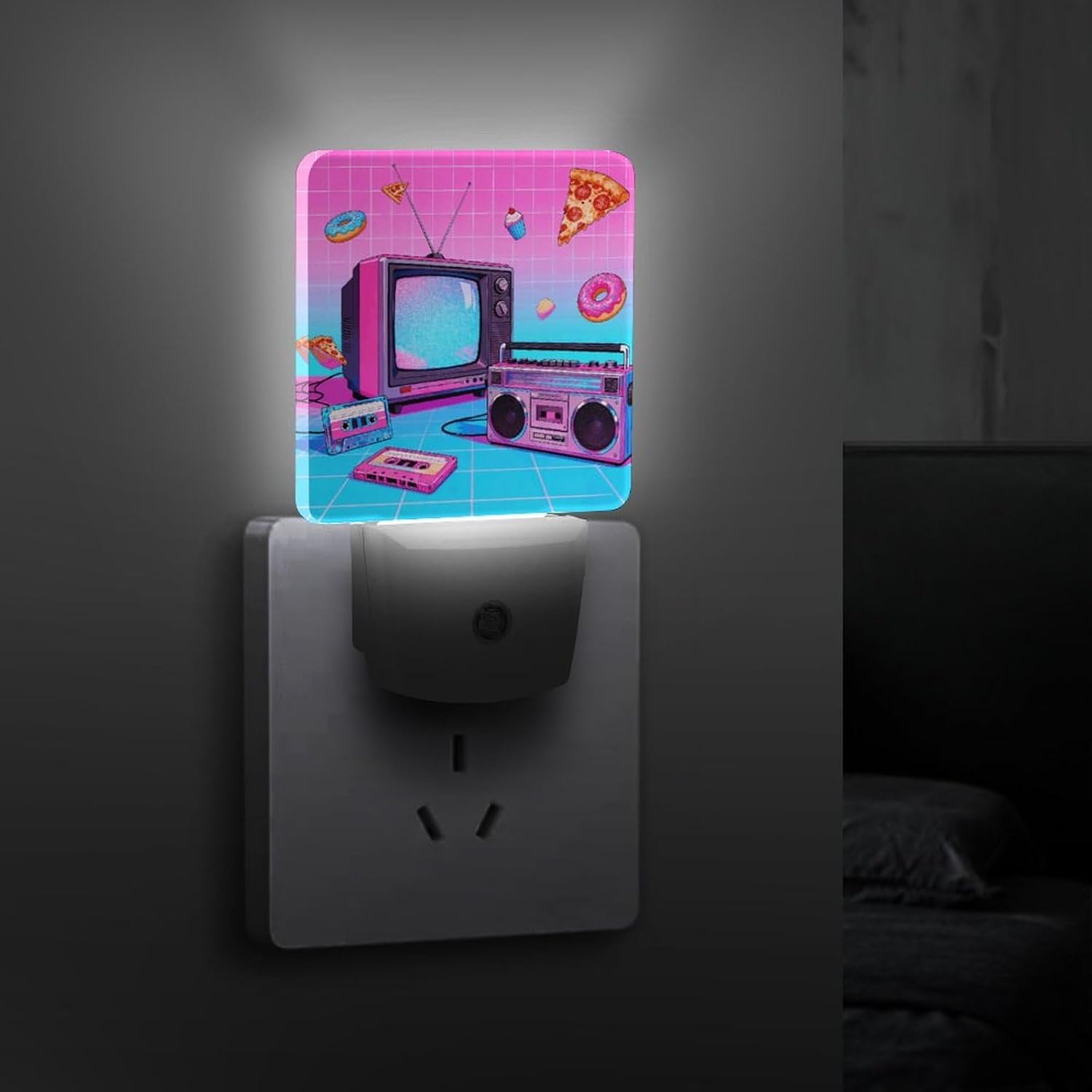 Retro Gadgets Collage Night Lights Plug Into Wall Dusk to Dawn Sensor image 4