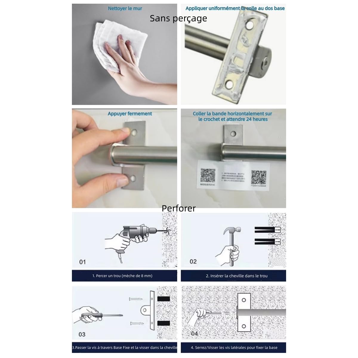 TentHome Egouttoir Vaisselle INOX Pliable Murale avec 5 Crochets, Égouttoir à Vaisselle Petit avec Plateau, Seche Porte Support Ustensiles Cuisine Assiette Bol Mural, Sechoir Rangement Vaisselle