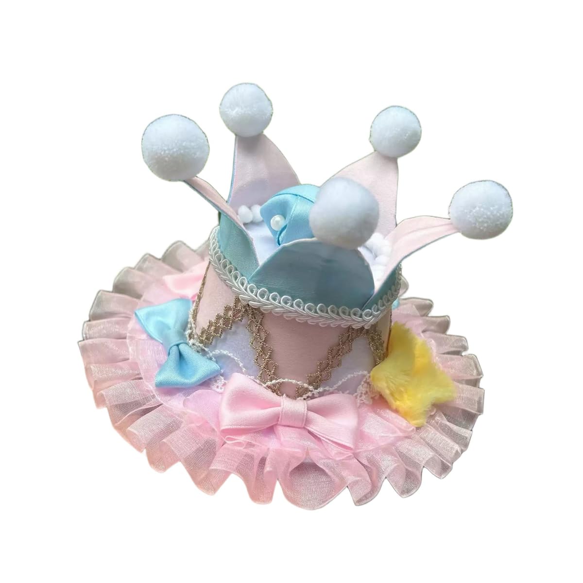BPURB Women Circus Clown Jester Hat Lolita Crown Mini Top Hat Halloween Costume Headband Tiara for Carnival Cosplay Party โ image 1