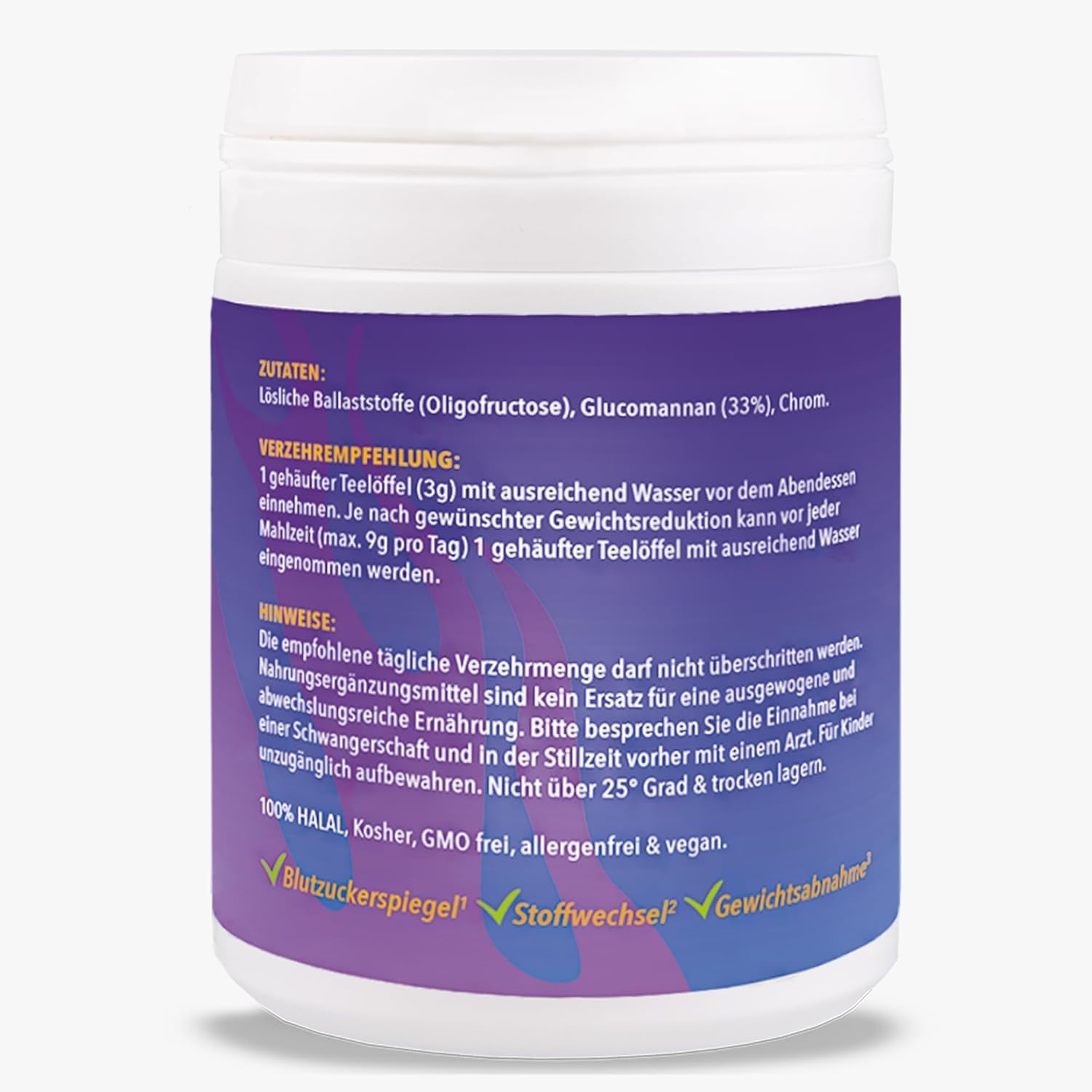 KETO BRN NIGHT - Koffeinfrei mit Glucomannan & Chrom aus Deutschland | Unterstützt den Stoffwechsel | 90g Pulver entsprechen ca. 180 Kapseln | Diät Nahrungsergänzungsmittel vegan (3x90g)