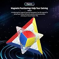 Vista 3 de Bukefuno MoYu RS Pyraminx Magnético 3x3 MFJS Magic Speed Puzzle Cube moyu R S Pyraminx M Sin adhesivo (magnético 2022)