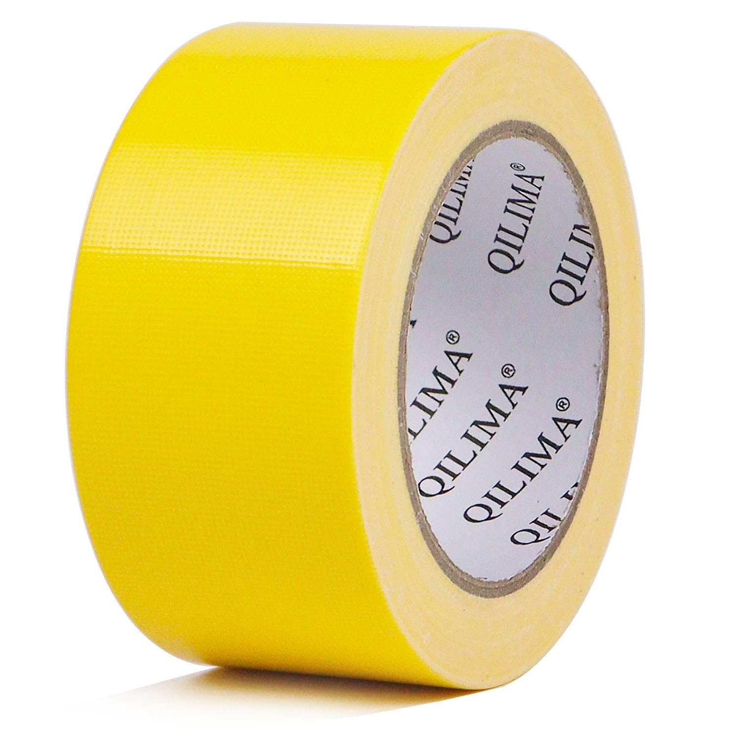 QILIMA Nastro adesivo nastro in tessuto qualità premium 50 mm x 25.1 m adesivo senza residui, forte, colore giallo