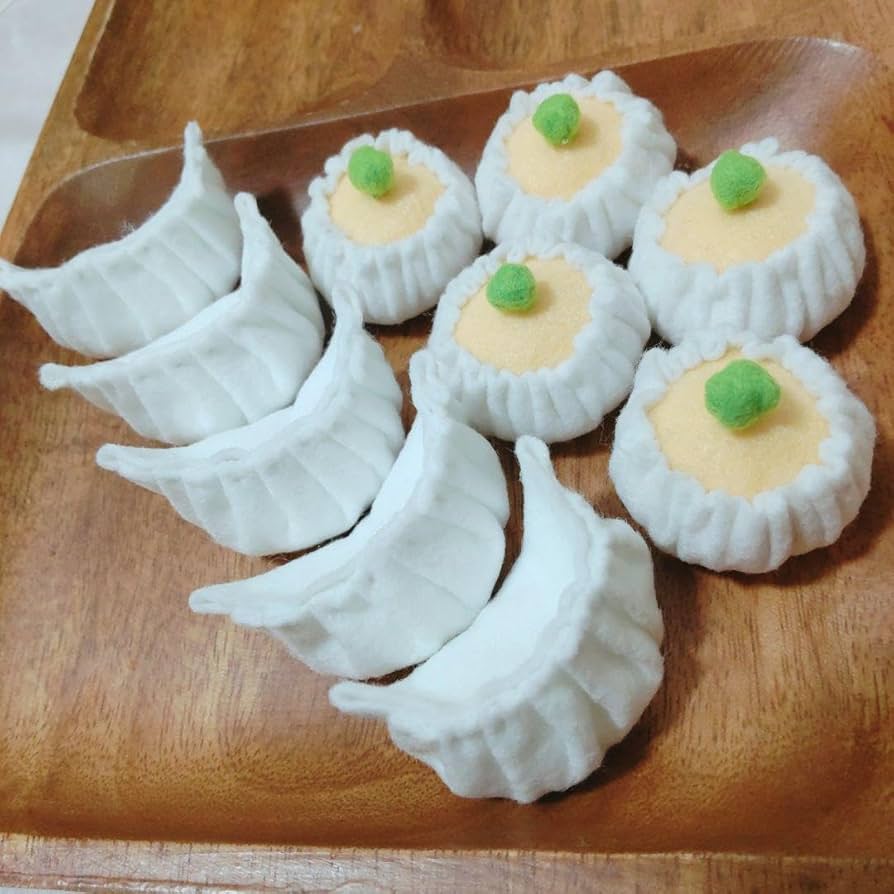 Amazon.co.jp: おままごとギョウザ5個 シュウマイ5個 フェルト