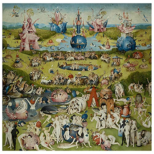 Legendarte - Cuadro Lienzo, Impresión Digital - El Paraíso De Ecclesia - Hieronymus Bosch (El Bosco) - Decoración Pared cm. 60x60 Cover